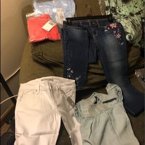 tags on still grls sz14 pants shorts shirts adress